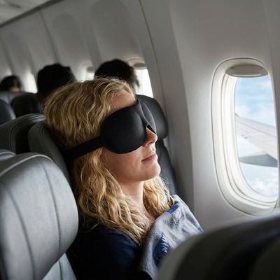 3D Contoured Sleep Eye Mask Adjustable Elastic Strap No Pressure for Night Rest