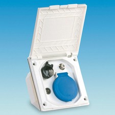 Caravan TV Satellite 12v and Continental Outlet Box - Motorhome Camper TV