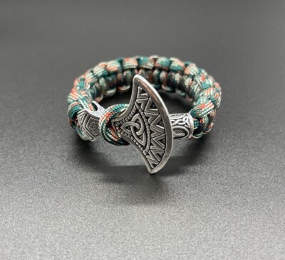 Armband Paracord Sichel Wikinger Vikings Valhalla Rune Thor Odin Triquetra