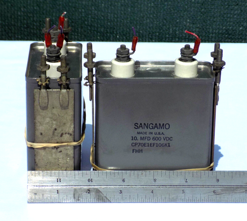 Sangamo Oil Capacitor 10mf 600Vdc (Lot of 2pcs) - Picture 20 of 24