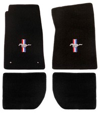 New 1965-1973 Ford Mustang Black Floor Mats Coupe Fb Set Of 4 Carpet