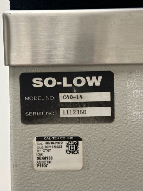 So Low Freezer C40-14 Lab Environmental Cold 14 cubic feet -40C Chest Medical