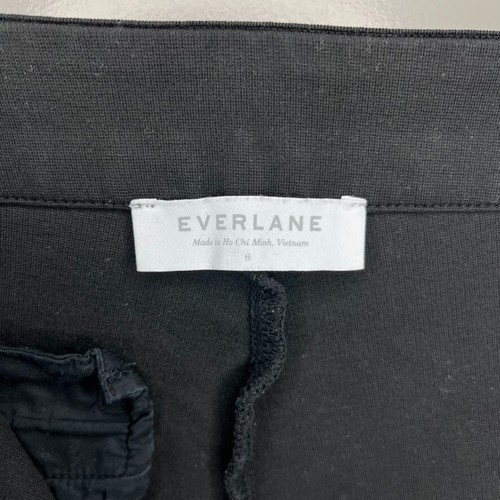 Everlane Side Zip Ponte Pintuck Pant Womens 6 Black Viscose Skinny Mid-Rise Work - Picture 3 of 16