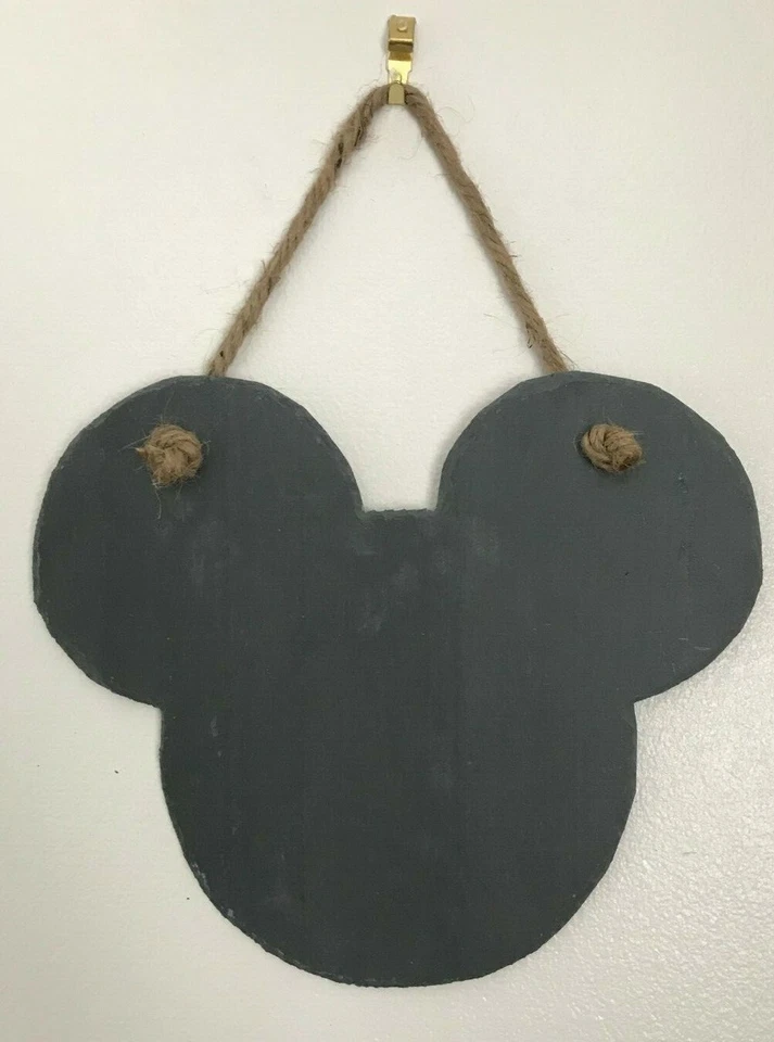 handmade slate micky mouse shape chalkboard blackboard message memo - Image 4 of 4