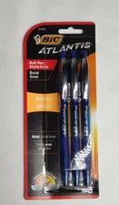Bic Atlantis Bold Blue Ink 1.6mm Ball pens 51872 - 3 Pk New