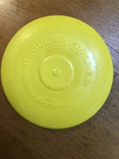 Vintage 1966 Wham-O Regular Frisbee Flying Disc Yellow MFG San Gabriel, Calif.
