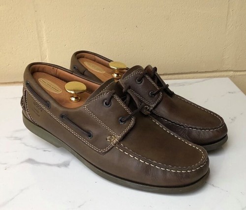 ECCO Men's Brown Leather Deck Boat Lace 