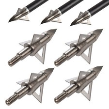100gr Archery Arrowhead Broadheads 3 Blade Arrow Tips Points BowHunting Crossbow