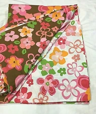 Circo Kids Blossom Flowers Pink Green Brown White Cotton Blend TWIN Duvet Cover 