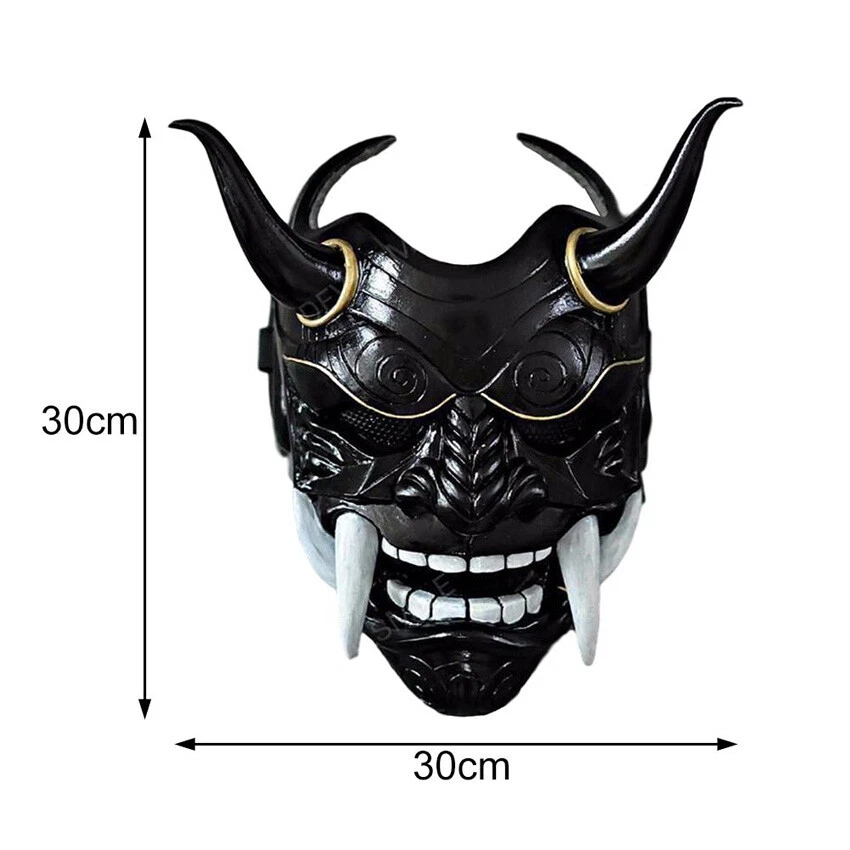 Kabuki Devil Mask Party Noh Prajna Costume Prop Headwear Halloween Japanese Mask - Image 3 of 4
