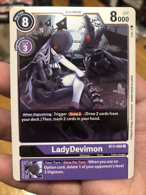 Digimon Card Game - LadyDevimon - BT3-088 Rare - NM - Pack Fresh | eBay Digimon Card Game - LadyDevimon - BT3-088 Rare - NM - Pack Fresh | eBay