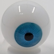 Single Vintage Antique Hand Blown Glass German Doll Eye Blue About 24mm BBI-23
