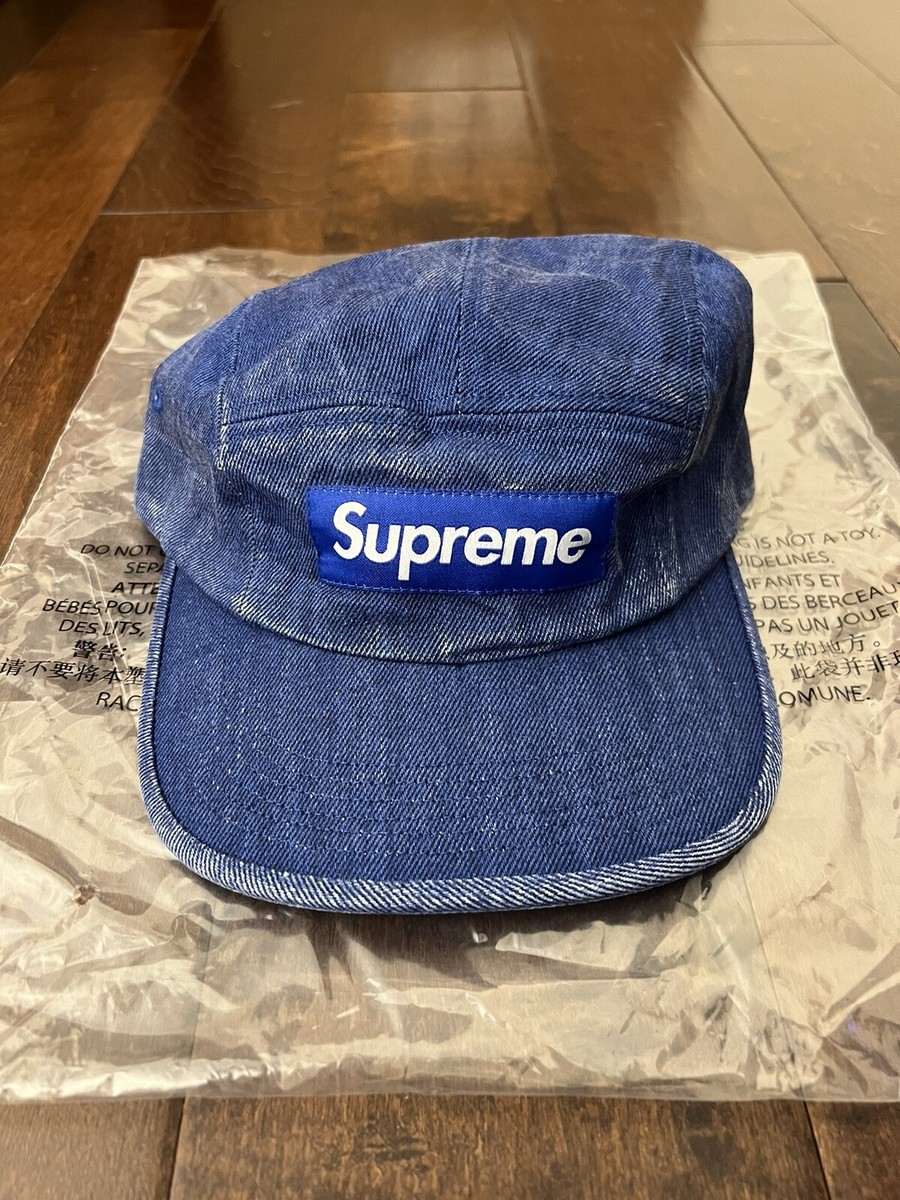 Supreme SS24 Coated Denim Camp Cap Royal Blue One Size New Supreme SS24 Coated Denim Camp Cap Royal Blue One Size New