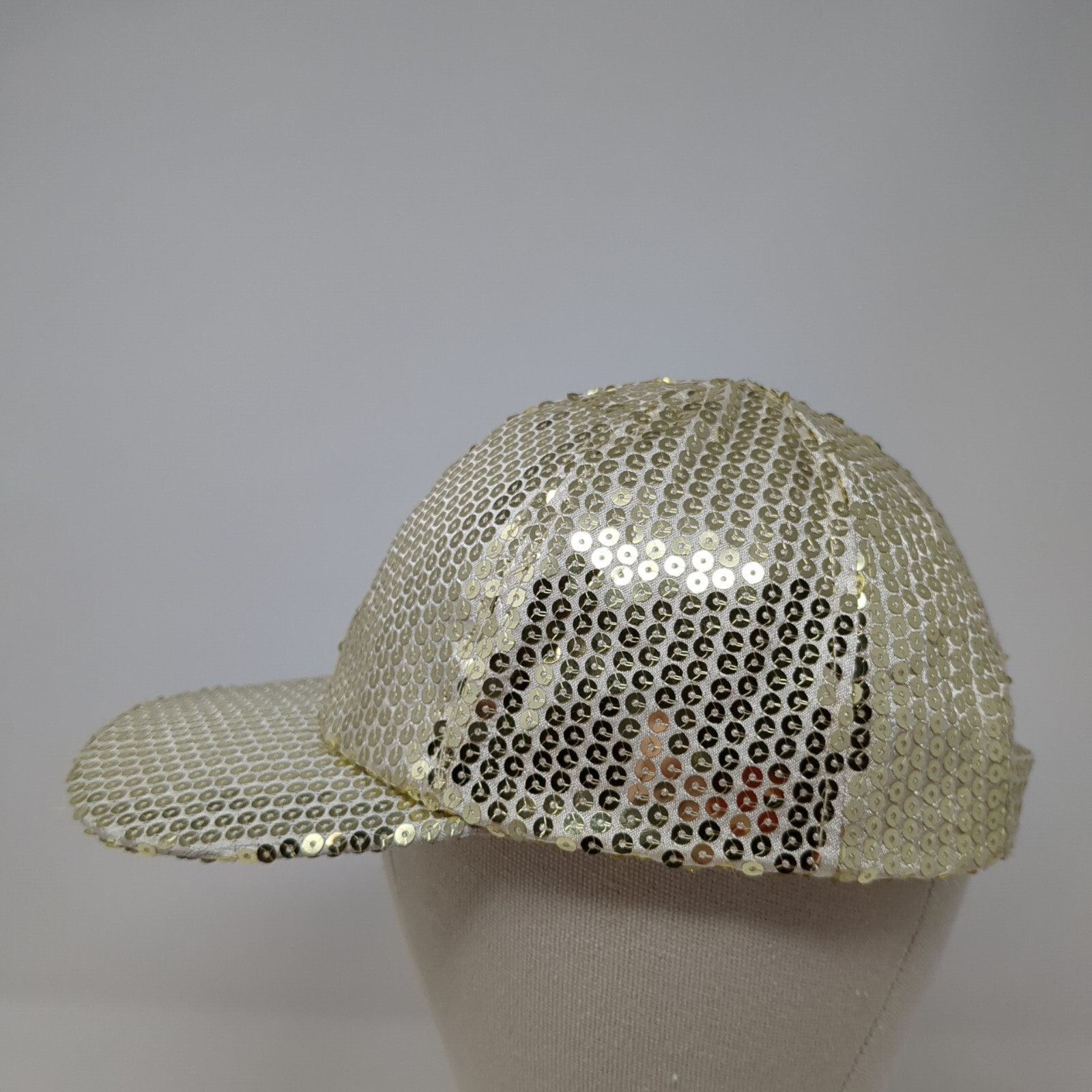 Sequin Shiny Strapback Hat Multicolor One Size Ad… - image 3