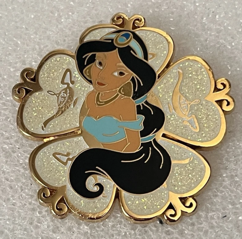Disney Princess Storybook Filigree Jasmine Sparkle Glitter Trading Pin 2007