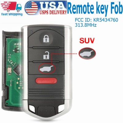 KR5434760 Proximity Remote Car Key Fob for Acura RDX 2013 2014 2015 313.8MHz 4B
