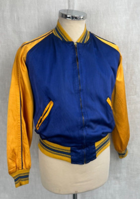 Rayon 1940 Jacke Vintage 50er Jahre Two Tone Vintage Varsity Jacket 50s Warm Up Jacket