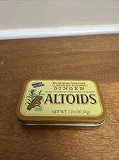 Altoids Tin Ginger Smooth Yellow 1.76 oz EMPTY