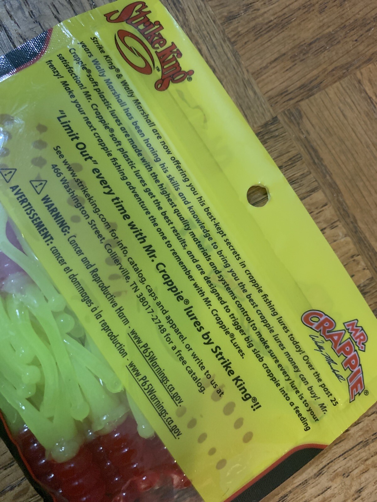 Mr. Crappie Strike King 2” Joker Red Chartreuse Sparkle Glow - Image 5