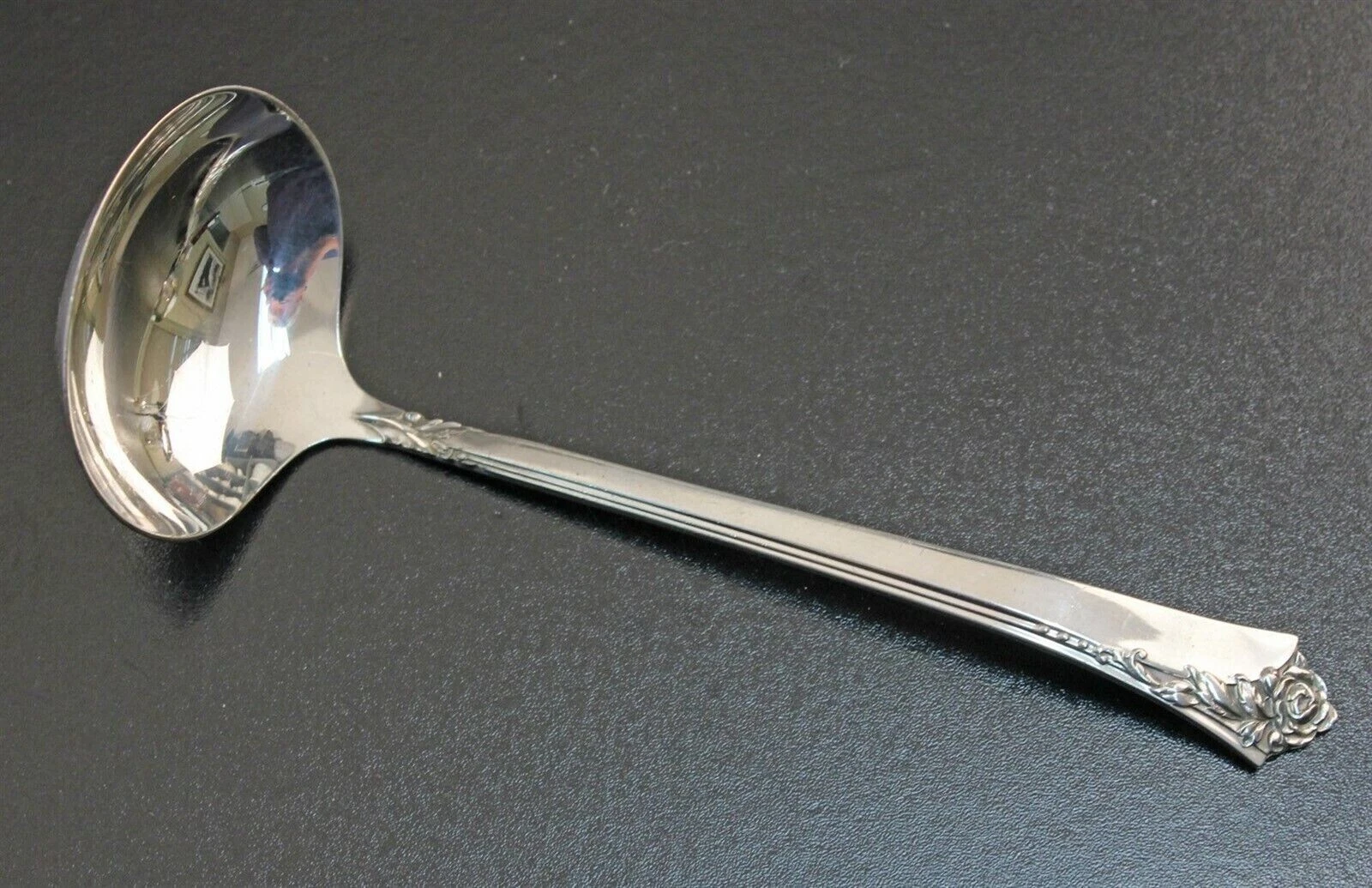 Damask Rose by Oneida Heirloom Sterling Silver Cream Sauce Ladle 5.5" - NO MONO
