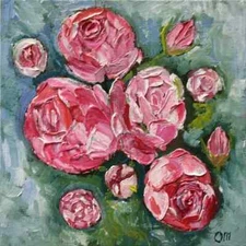Flower painting Rose Painting Floral Original Art Flowers Impasto Art