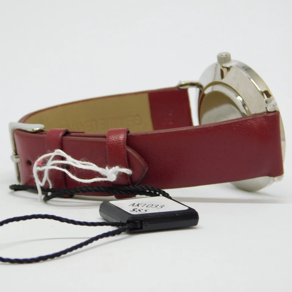 AKRIBOS XXIV AK1033 Cuero Genuino Cuarzo Analógico Reloj Mujer Batería Nueva Foto 4 de 4