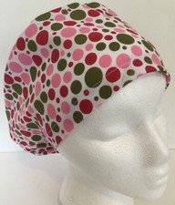 Pink Dot Adjustable Medical Slim Lid Euro Surgery Scrub Cap Chef Dental Hat