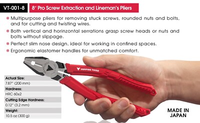 VAMPLIERS 3-PC Set S3E Specialty Screw Extraction Pliers – Extract Stripped, Stuck, Corroded, Or Rusted Screws, Nuts & Bolts