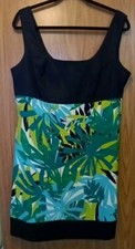 ALYX  Womens Tropical Prada Fashion Sun Dress Size 14 Sleeveless Green  