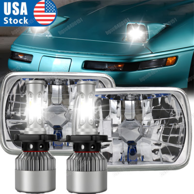 Pair For Chevy Malibu 1978-1981 Corvette DOT 5X7'' 7x6'' LED Headlights Hi-Lo