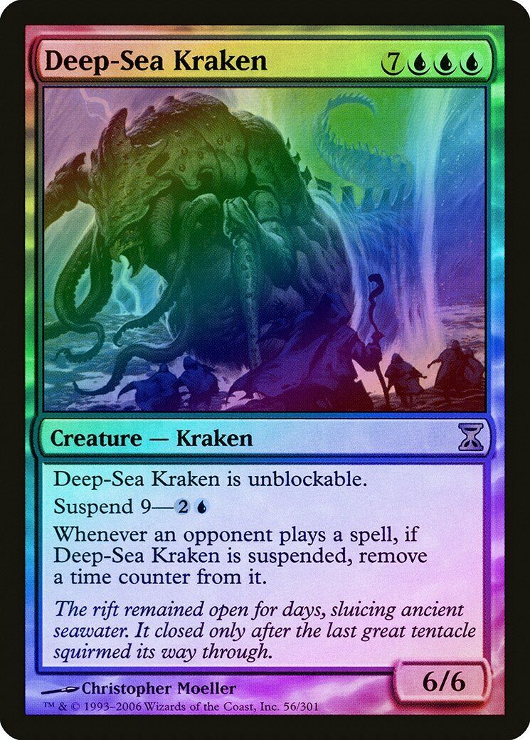 Deep-Sea Kraken FOIL Time Spiral HEAVILY PLD Blue Rare MAGIC Deep-Sea Kraken FOIL Time Spiral HEAVILY PLD Blue Rare MAGIC