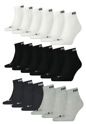 Puma Unisex Quarter Socken Sneaker knöchelhoch für Damen Herren