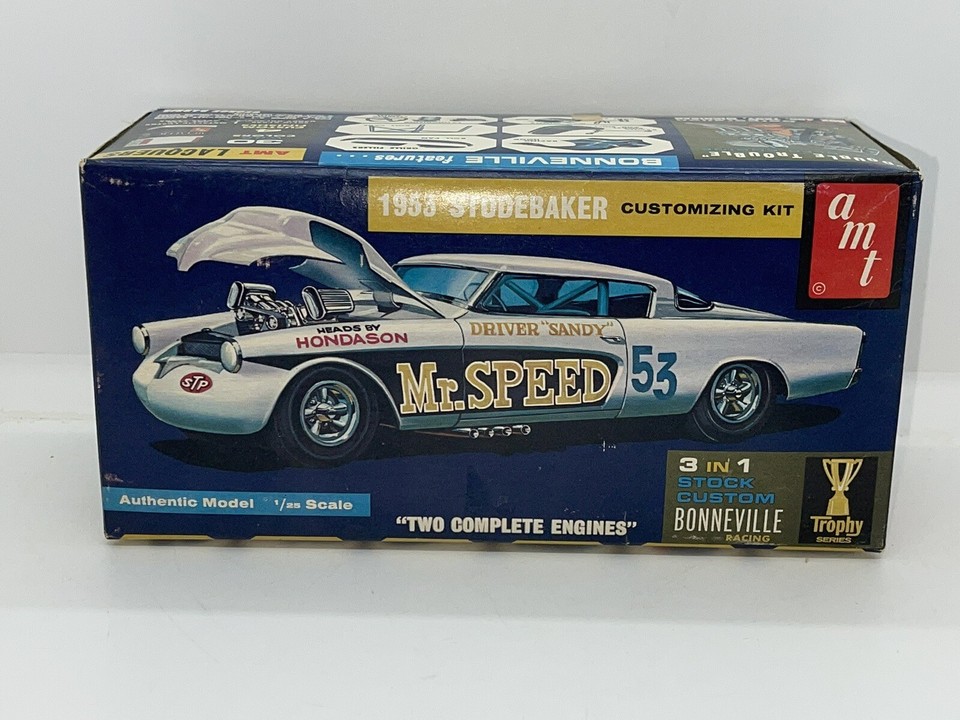 Lot of 3 EMPTY Vintage Model Car Kit Boxes AMT Revell Mustang Fury ...
