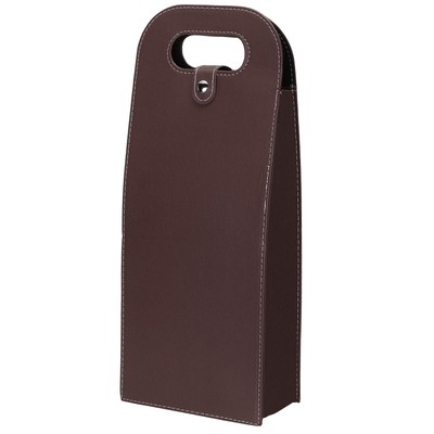 2 wine bag gift bag, reusable backpack bag, brown
