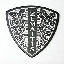 Zemaitis Guitar Picks Set of 20 Heavy Triangle Black ZP16 TR/H 1.0mm Thick From