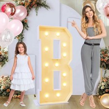 4ft Marquee for Letters B, Neon Sign, Plastic, 4 Feet Tall, Modern, Celebratory