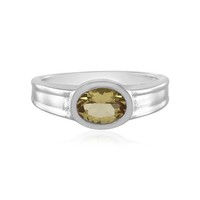 Cavill Damenring Gelber Beryll 0,88Ct Ovalschliff 925 Silber Platin