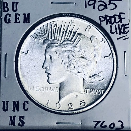 1925 P BU GEM PEACE SILVER DOLLAR UNC MS+++ U.S. MINT RARE COIN 7603