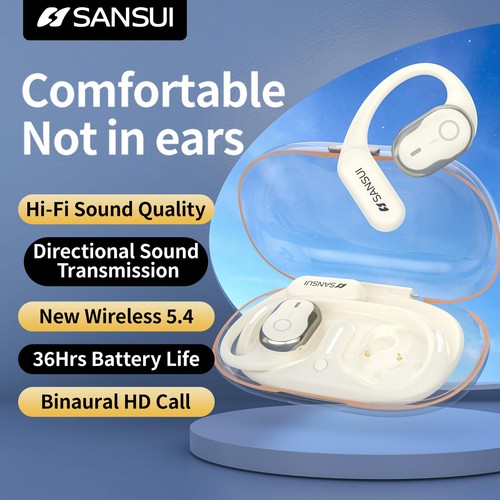 ANSUI Open Ear Earbuds Wireless Bluetooth 5.4 Headphones, 36H Playtime, HiFi ... - Picture 2 of 7