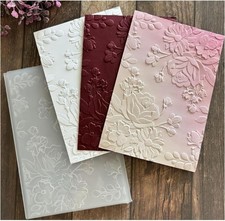 3D Cherry Blossom Rose Plastic Embossing Folders for Card Making,Embossing Templ