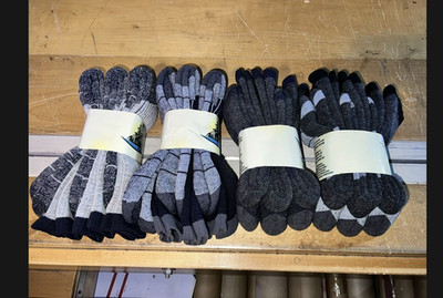 72% Merino Wool Men's MADE IN THE USA WARM HD Thick Hiking Socks 6 Pair Sz 10-13