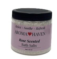 Aroma Haven Rose/Rosemary/Lavender Scented Bath Salt 16 oz-3 Pack