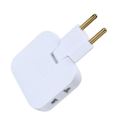 Für Reise Flachsteckdosenadapter mit 3 Steckdosen und 180 Grad drehbarer Ausfü