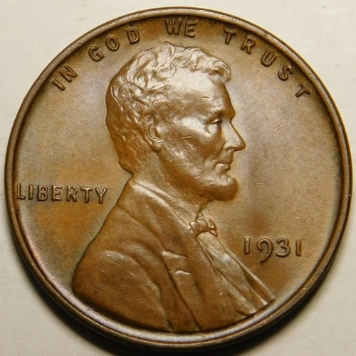 1931 P Lincoln Wheat Cent Penny AU - UNC  Actual Coin Pictured