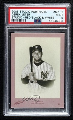 2005 Donruss Studio Portraits Red Black & White 2/45 Derek Jeter PSA 9 MINT 04b0