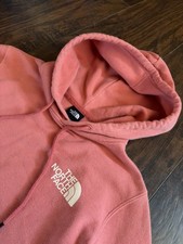 The North Face Womens Pink Pullover Fleece Hoodie XS Long Sleeve Logo