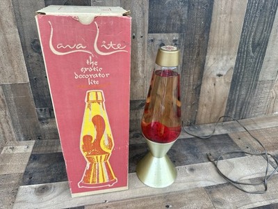 Vintage Original Lava Lite Lamp Starlight Red & Yellow with Box