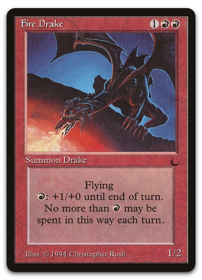 Fire Drake (LP) The Dark DRK Magic MTG