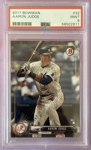 2017 BOWMAN AARON JUDGE #32 PSA 9 MINT ROOKIE CARD NEW YORK YANKEES