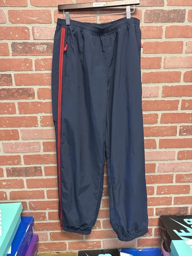 Supreme Other 25 SS Full Zip Warm Up Pants Bottom L Nylon Navy Used Quick Ship